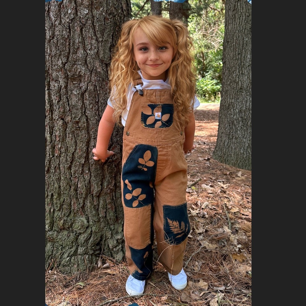 SOLD | 4T Cyanotype Carhartt Overalls | Unisex Gender Neutral Kids Bib Overalls